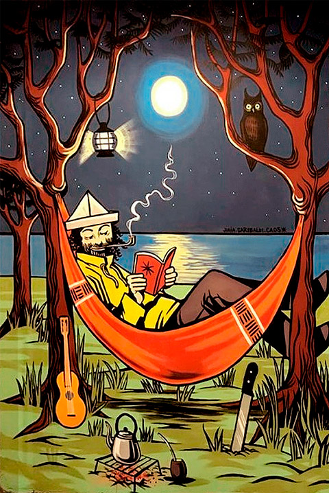 Mural realizado por la artista Julia Garibaldi Caos